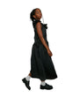Comme des Garçons Comme des Garçons (CDGCDG) Poly Satin Thick Garment Treated Jumper Dress - Black