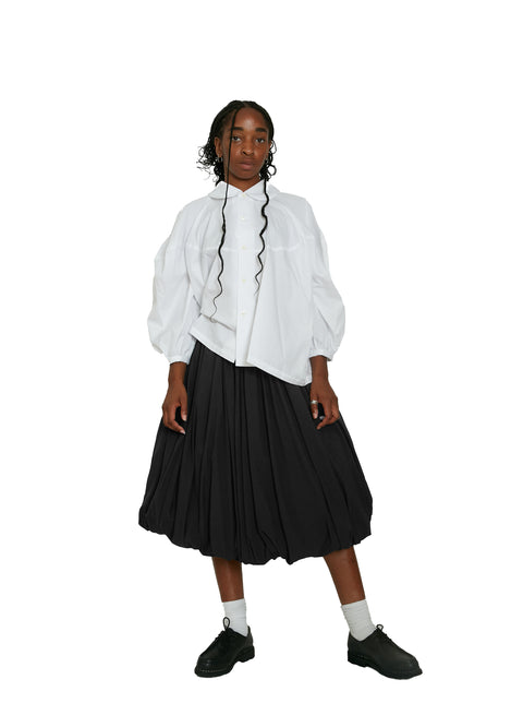 Comme des Garçons Comme des Garçons (CDGCDG) Wool Tropical Garment Washed Skirt - Black